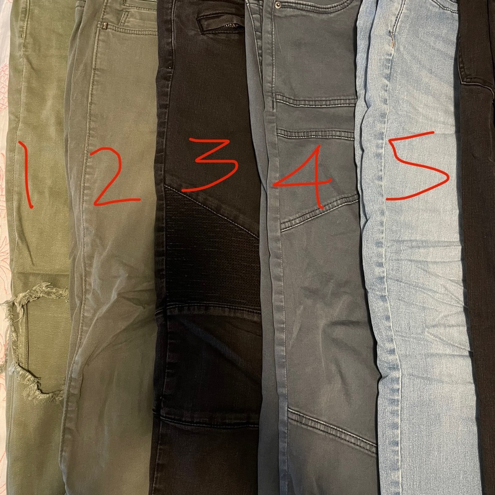 Free People Ankle & Cropped Jeans - Olive, Black, Gray, Light Blue